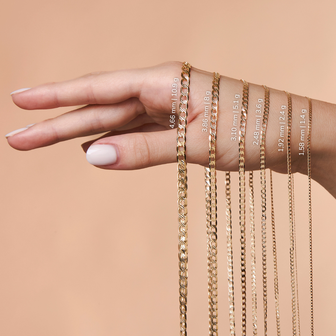 14K Gold Diamond-Cut Cuban Link Chain - Made in Italy