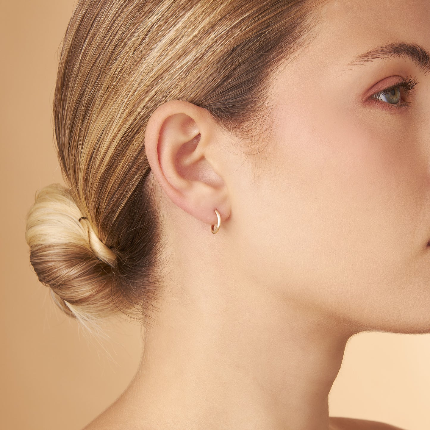 14k Gold Polished Hoop Earrings - Made in Italy