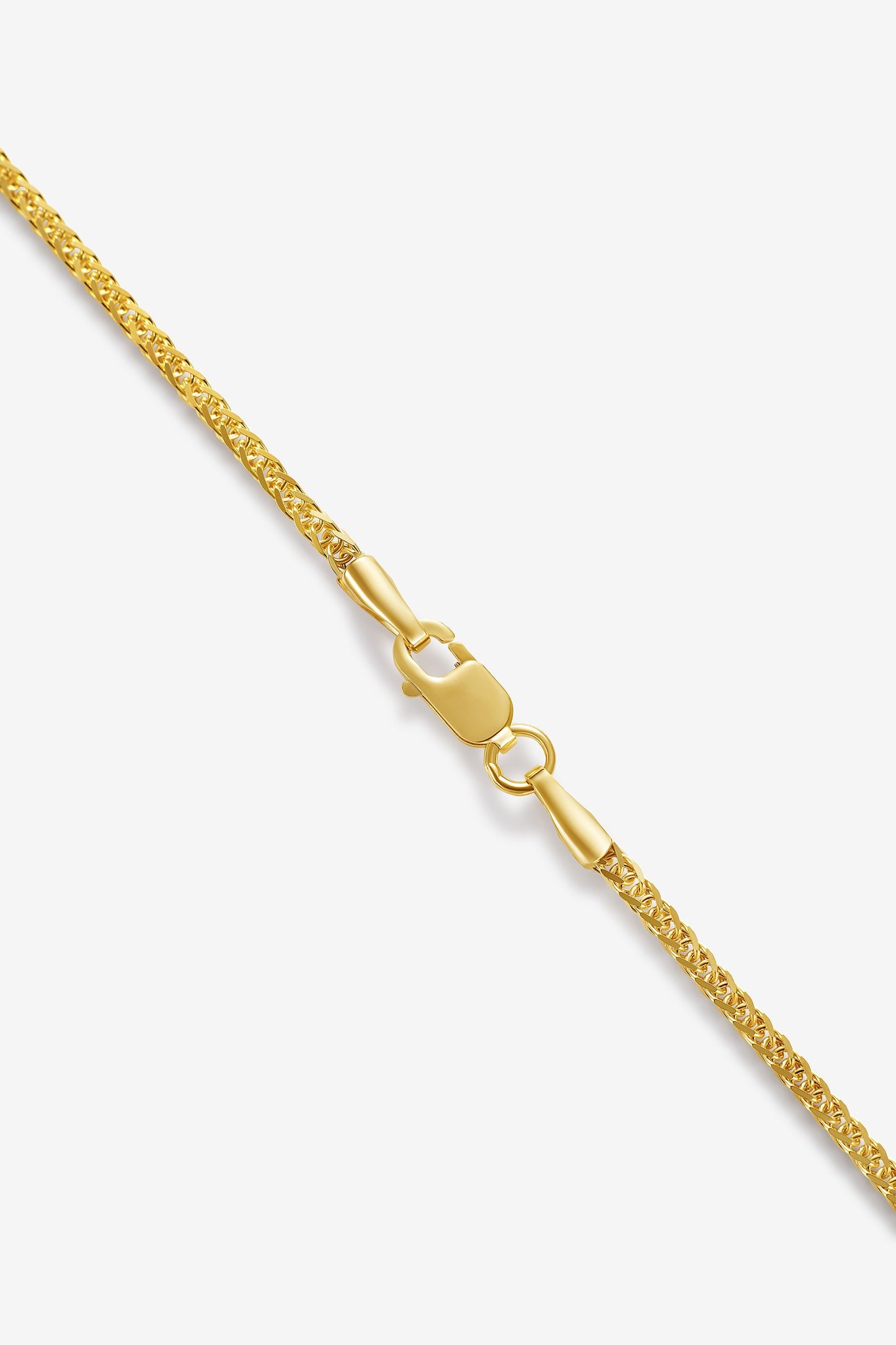 14K Gold Diamon-Cut Spiga Wheat Chain - Made in Italy